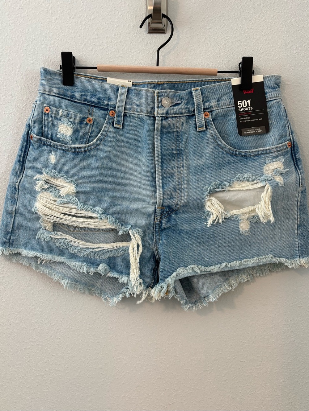 Levi's premium Distressed 501 Jean Shorts